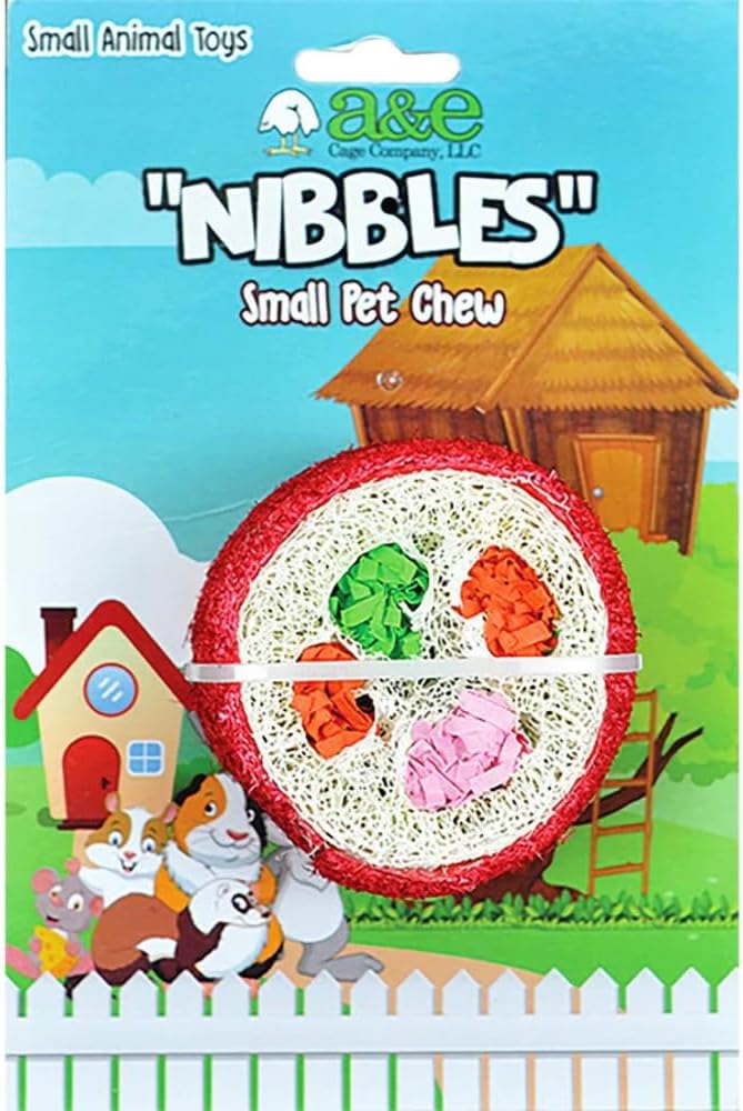 AE Cage Company Nibbles Fruit Bunch Loofah Chew Toy