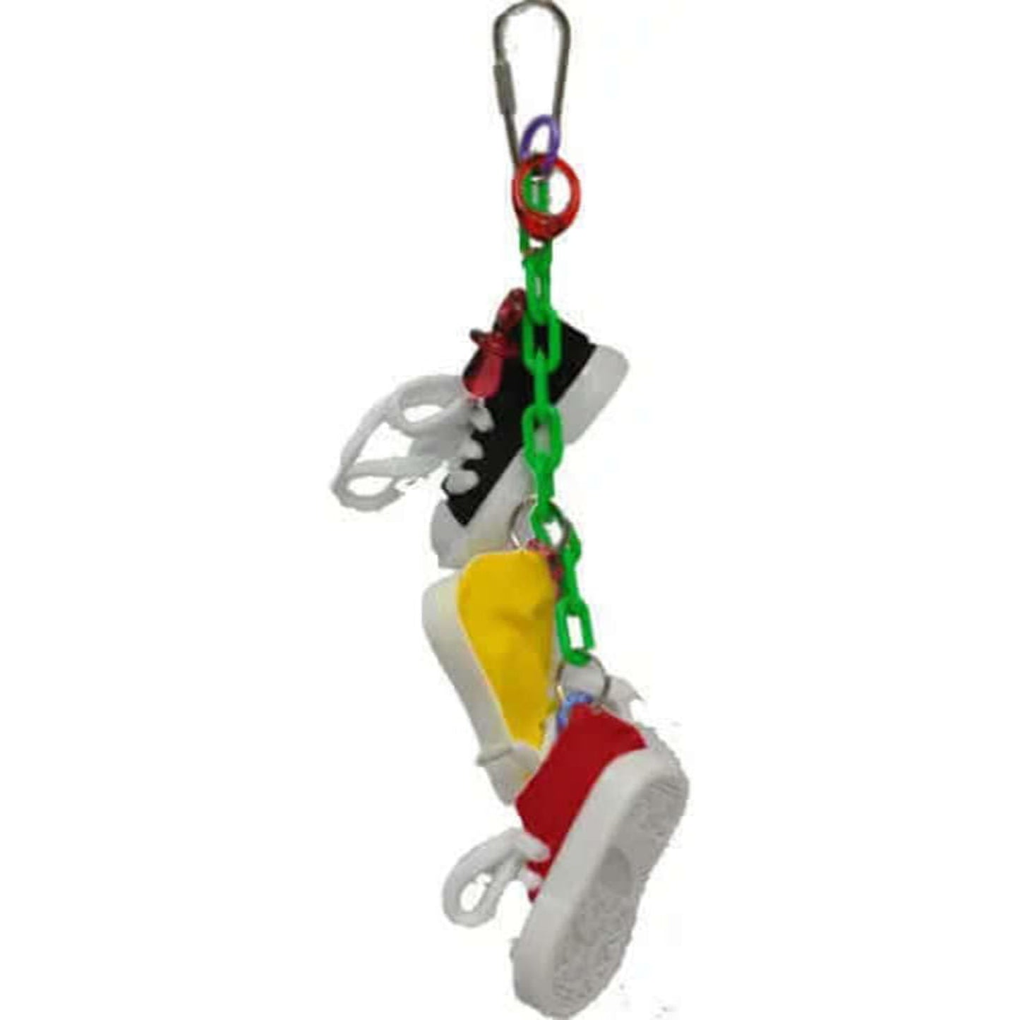 AE Cage Company Happy Beaks Sneakers on a Line Bird Toy