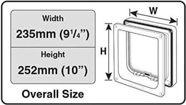Cat Mate 4-Way Locking Self Lining Door-Large Cat Small Dog