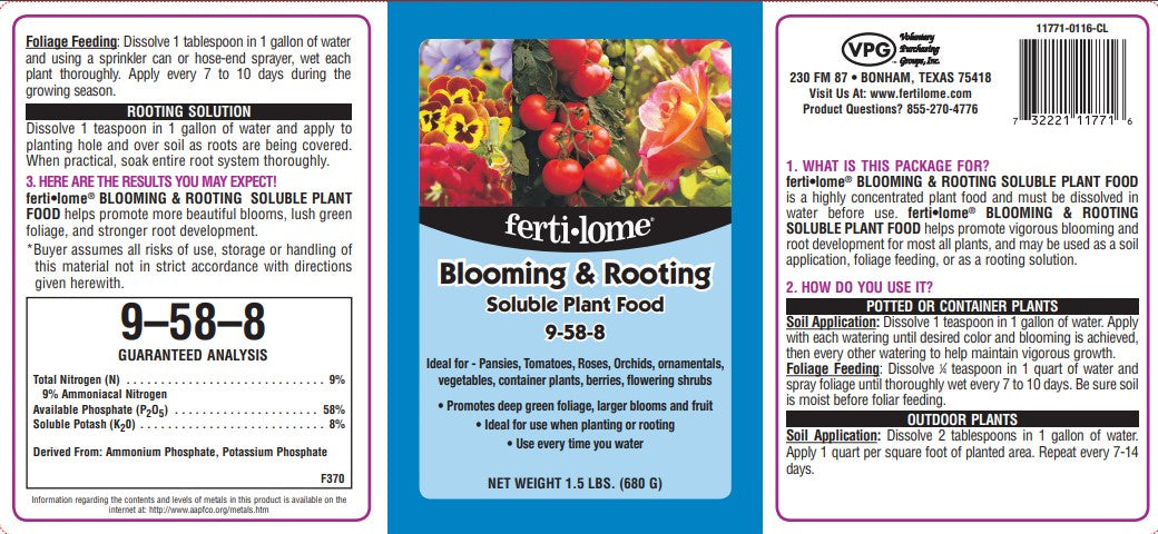 Fertilome 11771 Blooming and Rooting Soluble Plant Food (2 Pack of 1.5 lb)