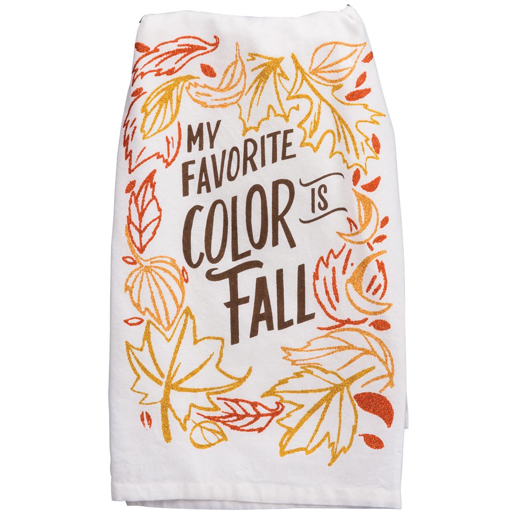 My Favorite Color is Fall Dish Towel