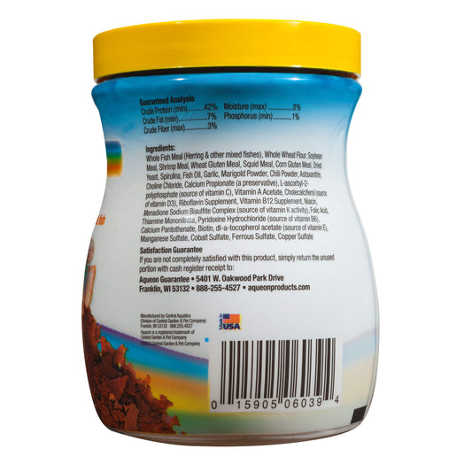 Aqueon Color Enhancing Tropical Flakes Fish Food - 65g