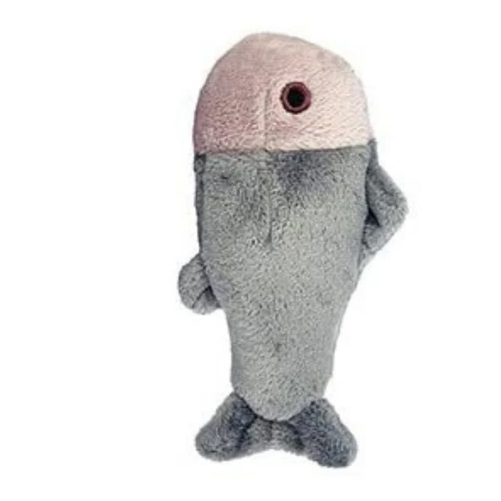 Fluff & Tuff Guppy Fish Squeaker-Less Plush Dog Toy