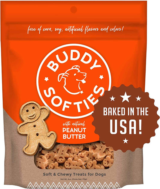 Buddy Biscuits, Soft & Chewy Treats for Small & Large Dogs - Peanut Butter(6 oz)