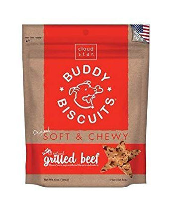 Cloud Star Buddy Biscuits Soft & Chewy All Natural Treats For Dogs 3 Flavor Variety Bundle (3 Bags Total)