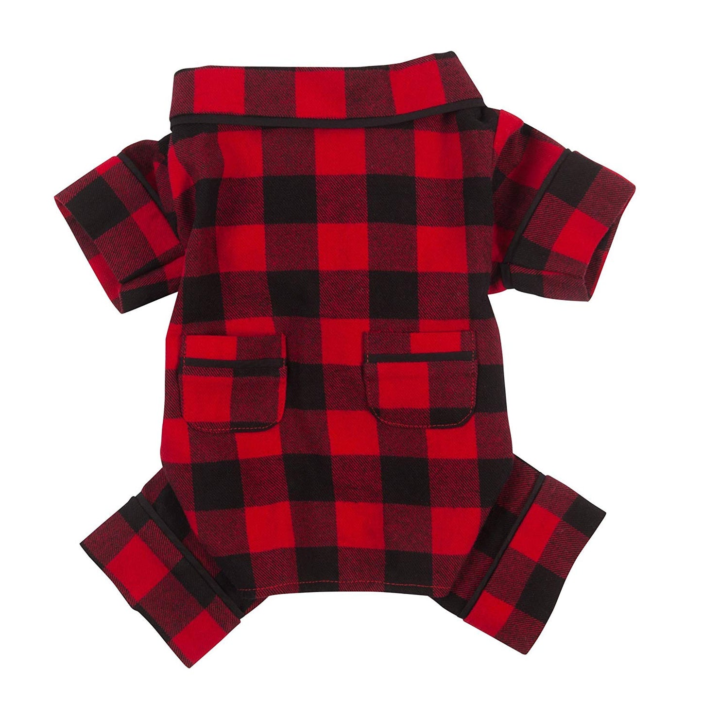 Fab Dog Flannel Dog Pajamas, 18", Buffalo Check