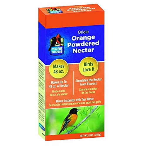 More Birds Orange Powdered Nectar for Hummingbirds, 8-Ounces