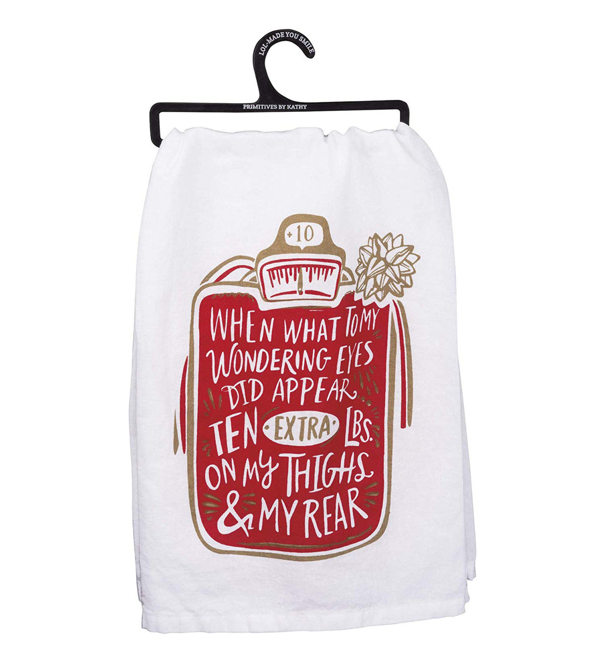 Primitives By Kathy Dish Towel - What to my Wondering eyes should appear