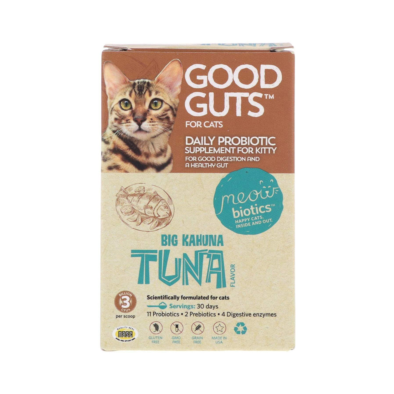 Fidobiotics Good Guts for Cats Big Kahuna Tuna 3 Billion CFU - 5oz 15g