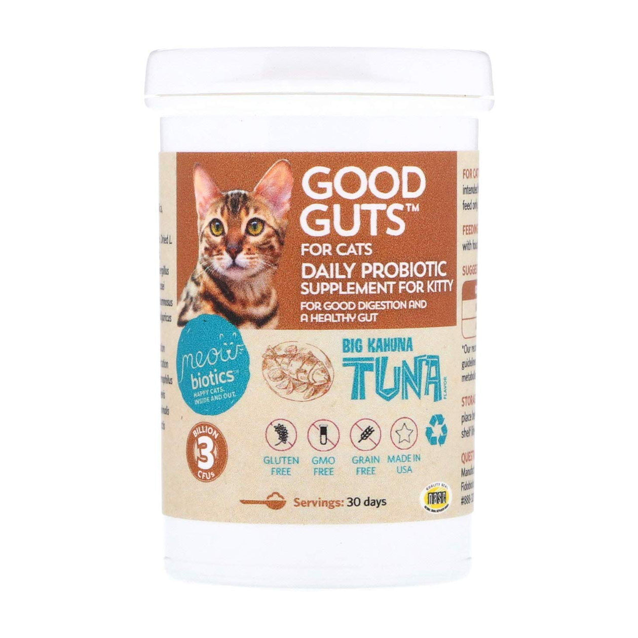 Fidobiotics Good Guts for Cats Big Kahuna Tuna 3 Billion CFU - 5oz 15g