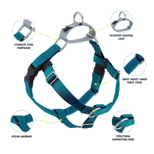 2 Hounds Design Freedom No-Pull Dog Harness with Leash, X-Small