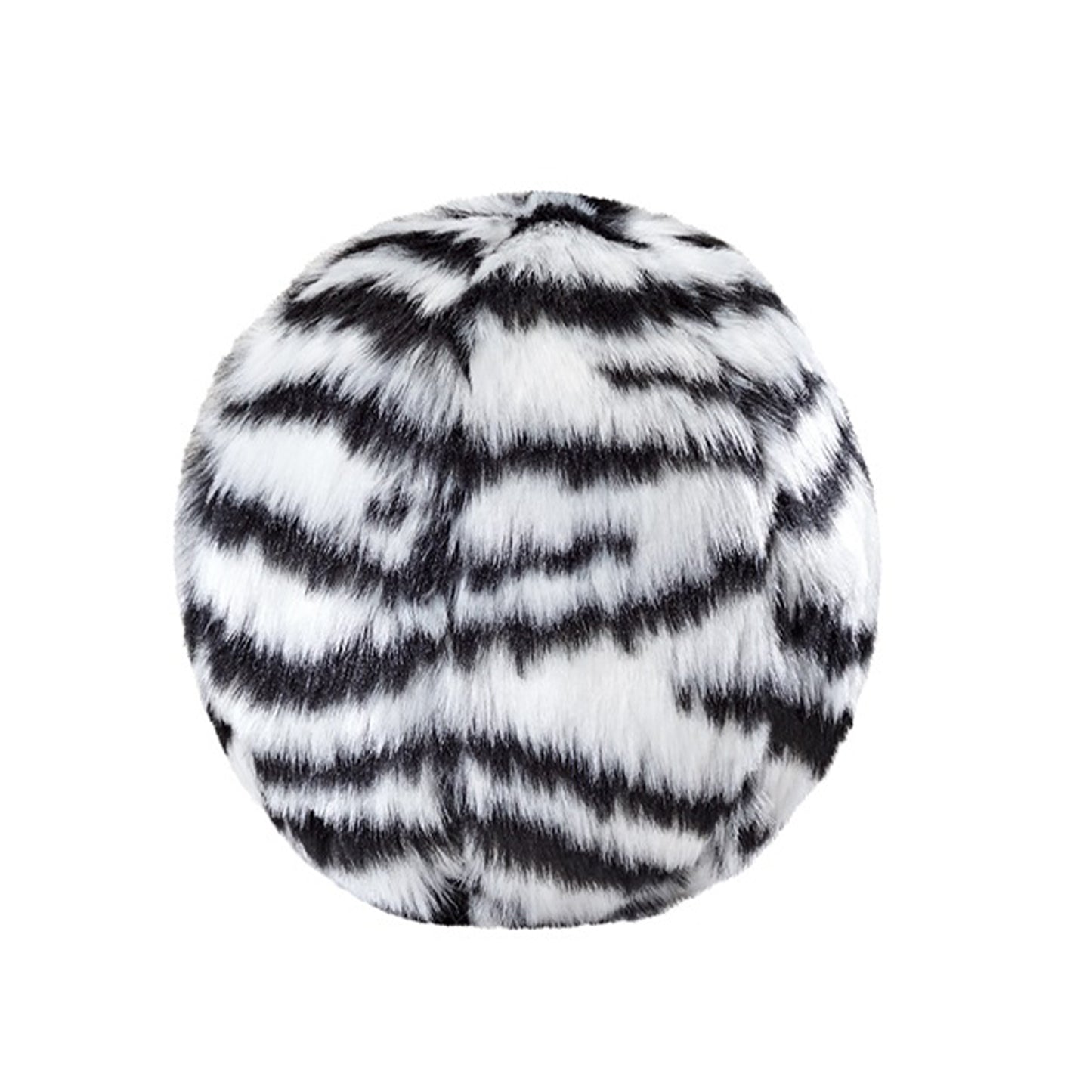 Fluff & Tuff SQUEAKERLESS Small Zebra Ball Dog Toy