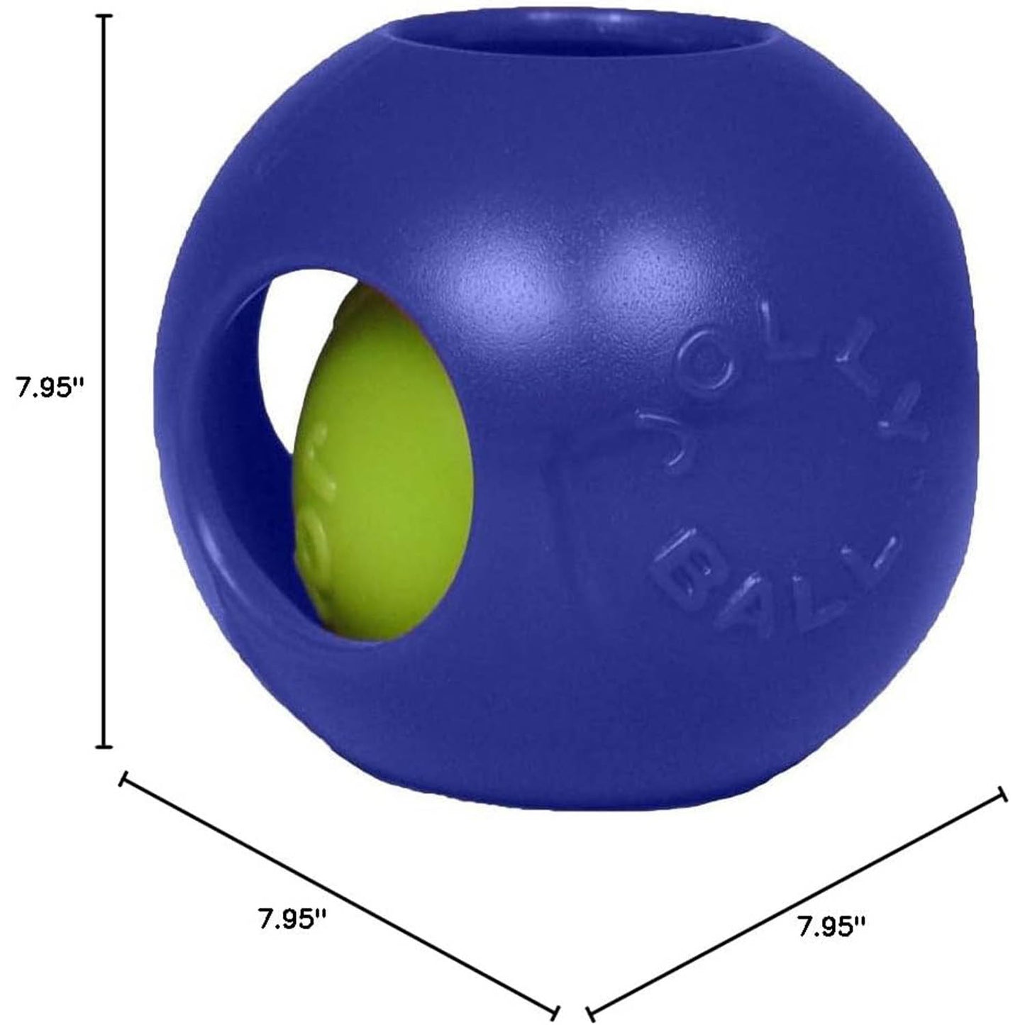 Jolly Pets Teaser Ball Dog Toy, Large/8 Inches- Blue