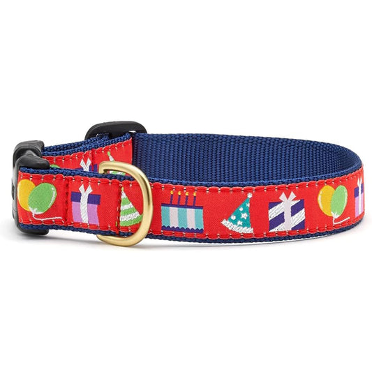 Up Country Birthday Gift Dog Collar - Large (15 to 21 inches) 1 inch Wide Width