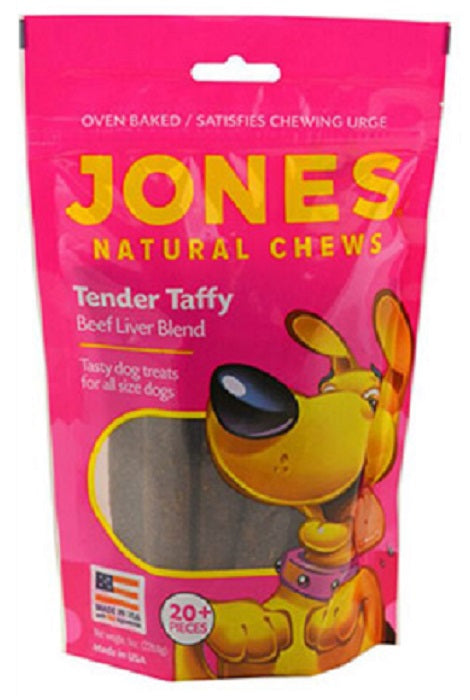 Jones Beef Liver Blend Tender Taffy (2 of 8 oz Packs) Dog Snacks