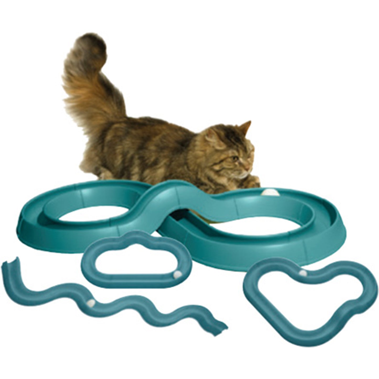 Bergan Turbo Track Cat Toy - Slate Blue
