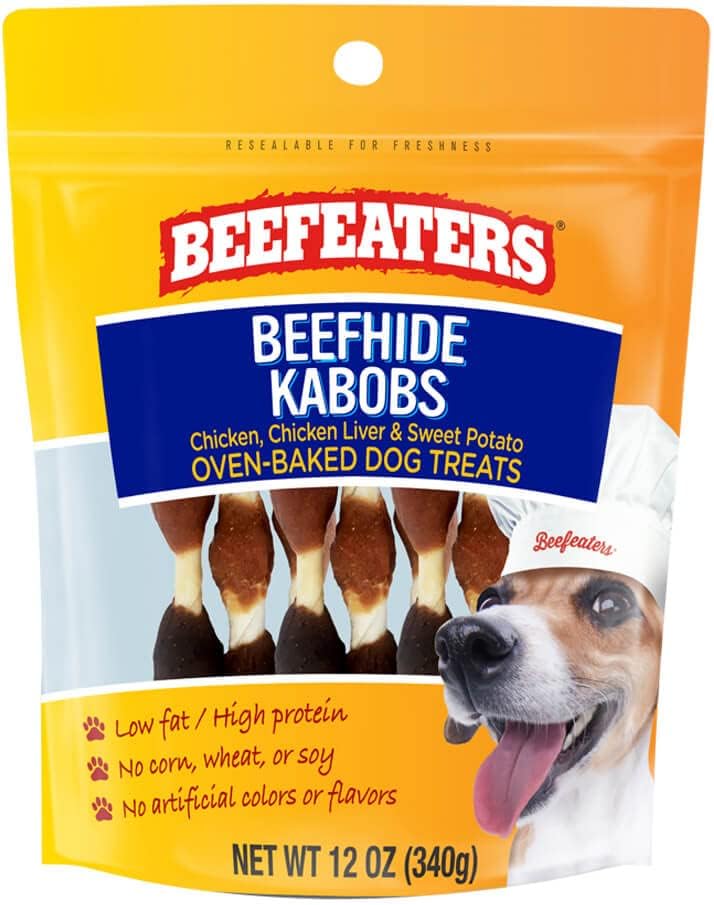 Beefeaters Oven Baked Beefhide Kabobs Dog Treat - 12 oz