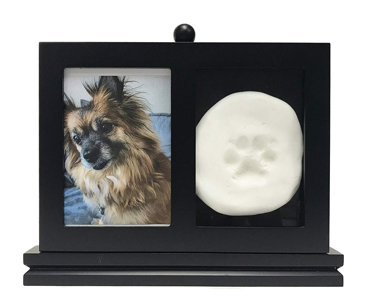 Midlee Memorial Frame with Paw Print Kit, Black Stand