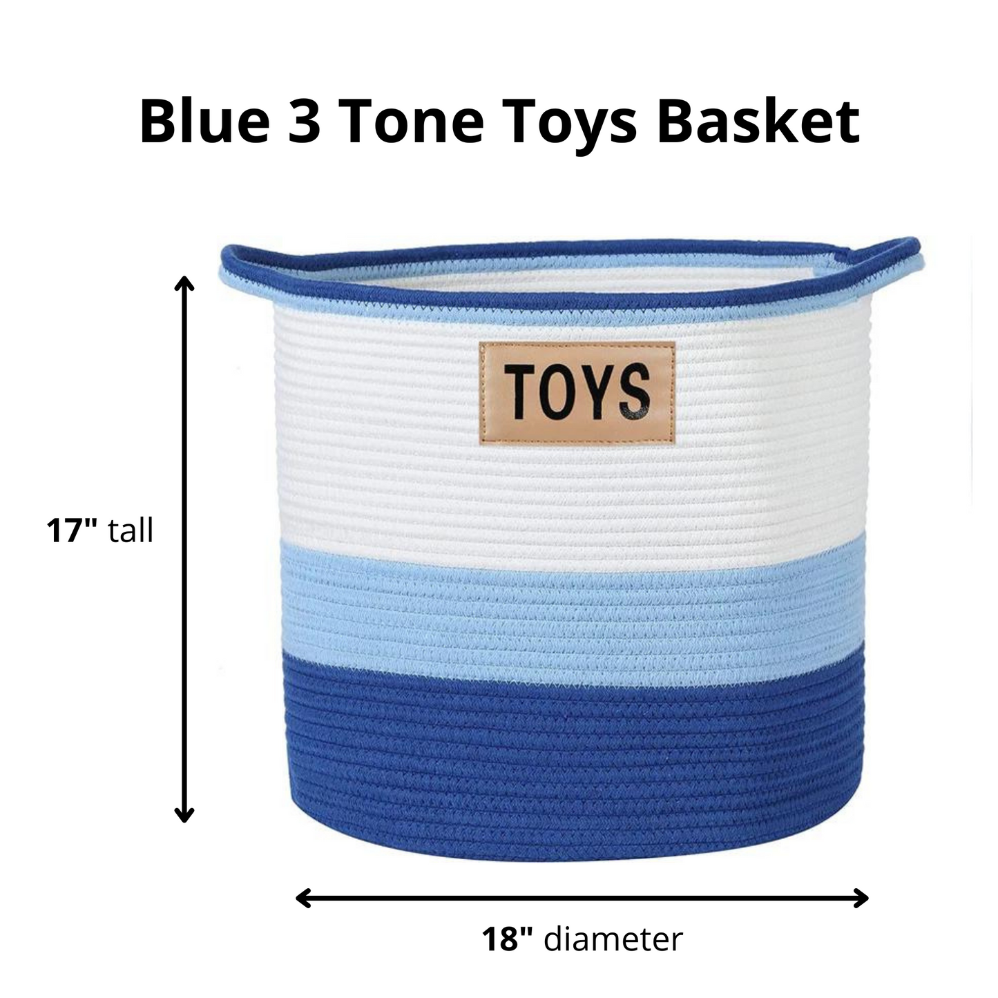 Midlee Blue 3 Tone Toys Basket