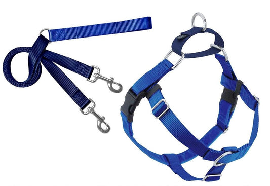 2 Hounds Design Freedom No Pull Dog Harness | Adjustable Gentle Comfortable Control Made in USA | Leash Included | 1" XL Royal Blue