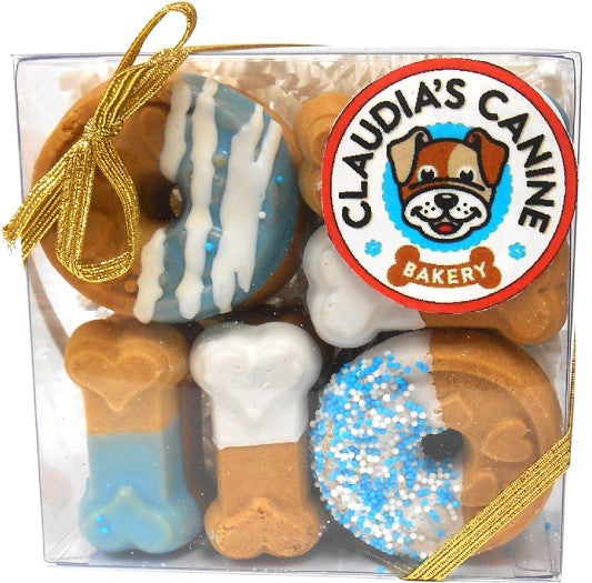 Claudia's Canine Signature Gift Box Of Dog Cookie Treats, 7-Ounce, Blue Buddies