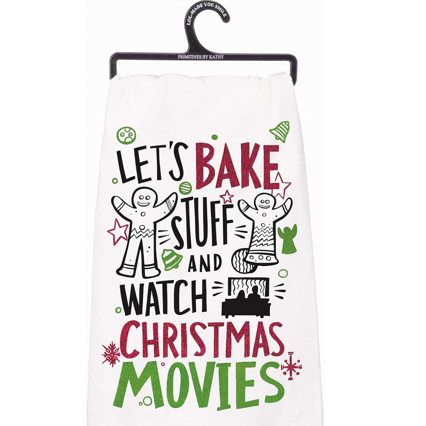 Primitives by Kathy Winter Holiday Dish Towel- Christmas Movies
