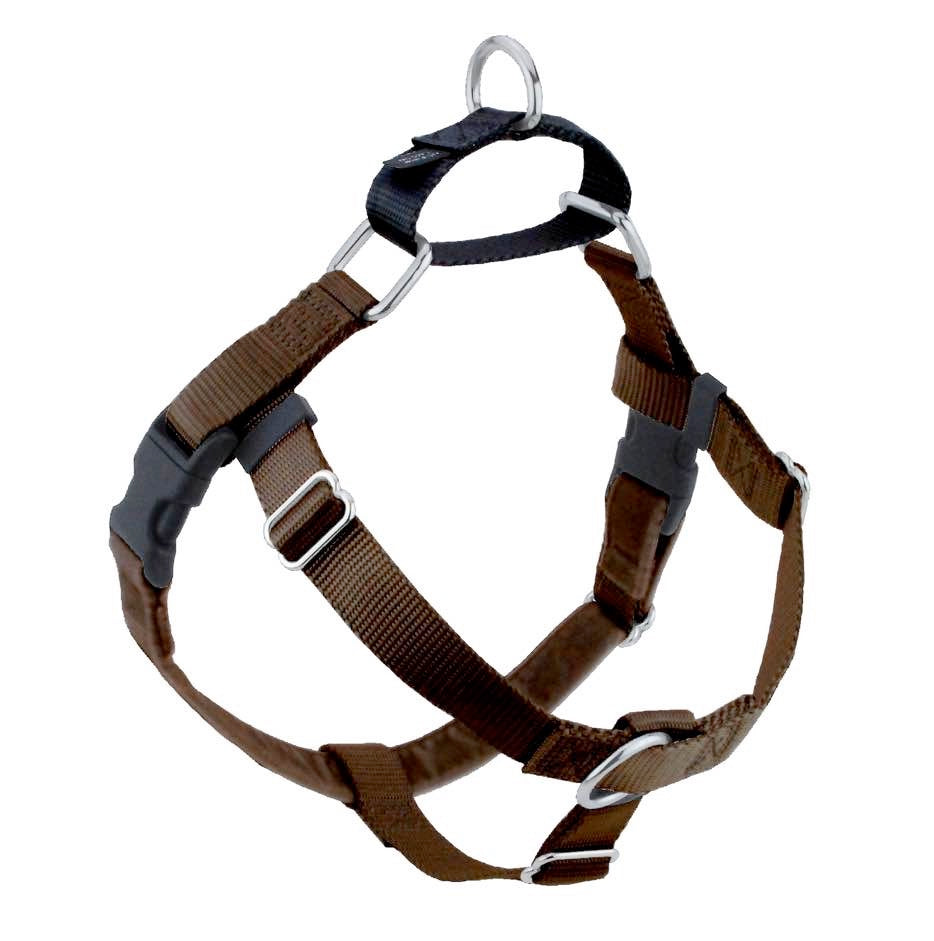 2 Hounds Design Freedom No-Pull No Leash Harness Only, 1-Inch, Large, Brown