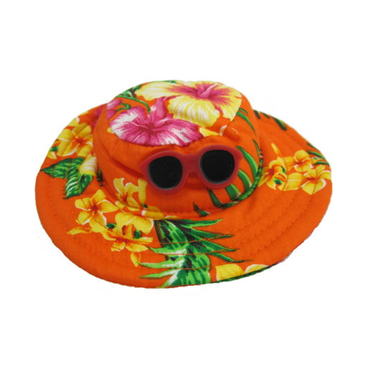 Small Orange Hawaiian Bucket Hat