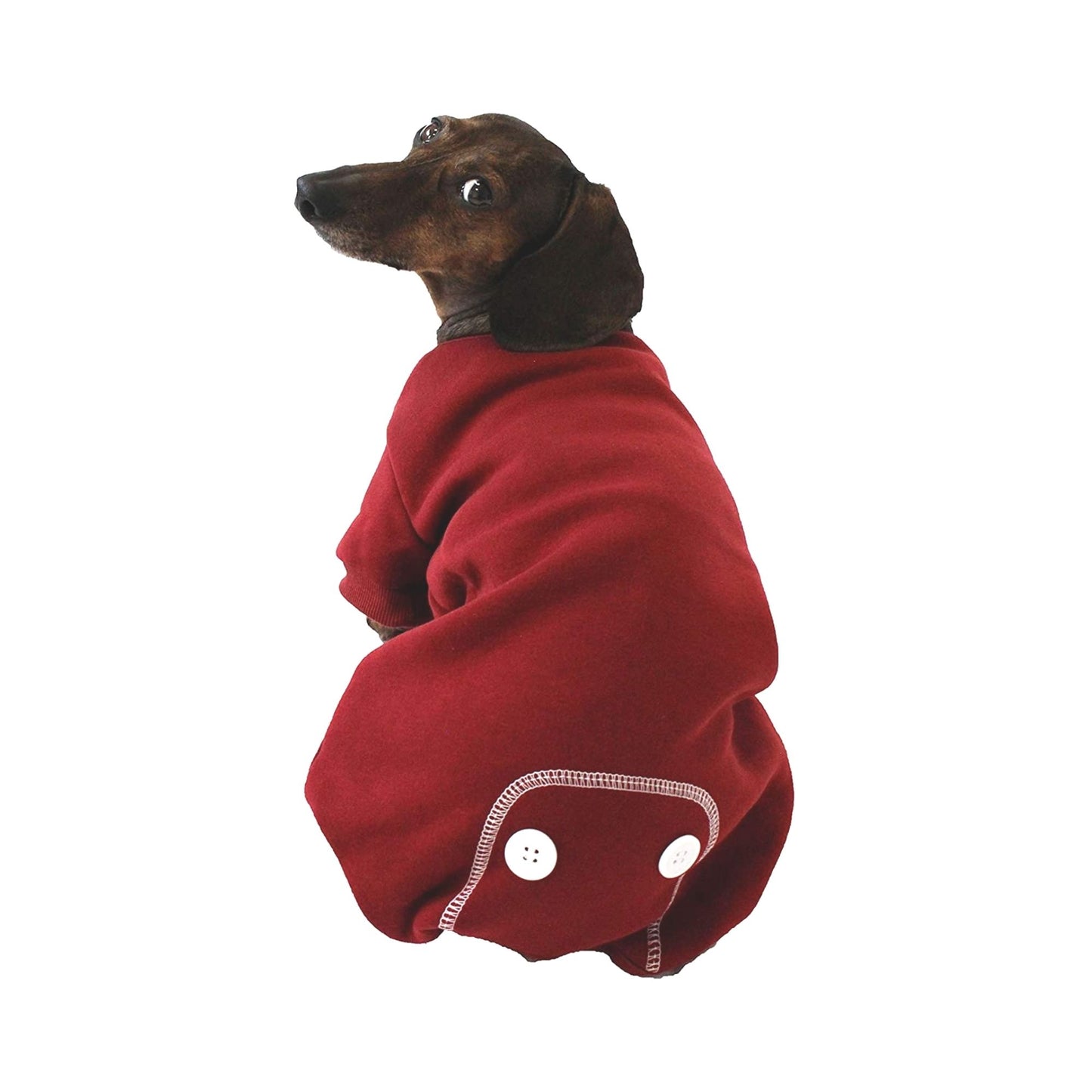 Midlee Burgundy Dog Pajamas (Large)