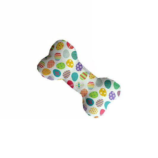 6" Easter Fuzzy Plush Dog Bone Squeaker Toy (Eggs)