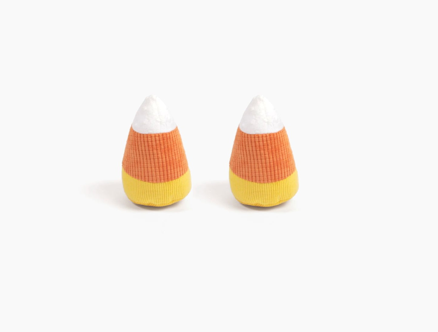 Midlee Candy Corn Plush Halloween Dog Toy - Set of 2