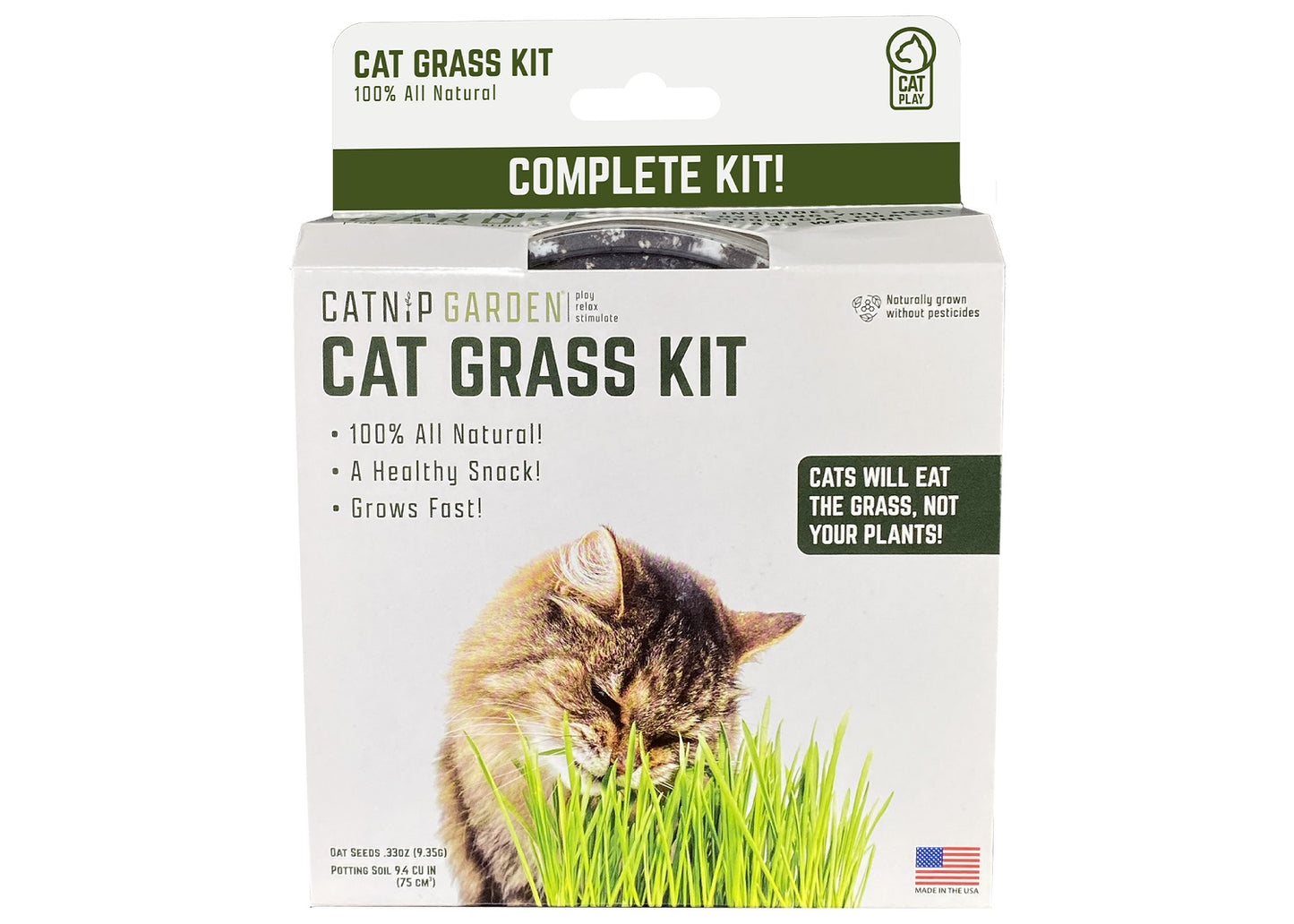 Multipet Catnip Garden Cat Grass Kit Container Cat Toy (Pack of 1)