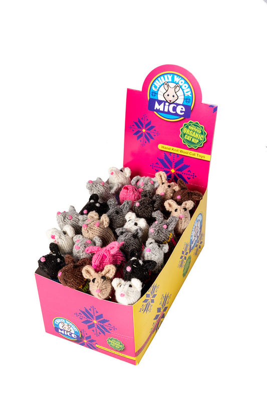 Chilly Dog Chilly Wooly Mice Cat Toy- 1 Pack