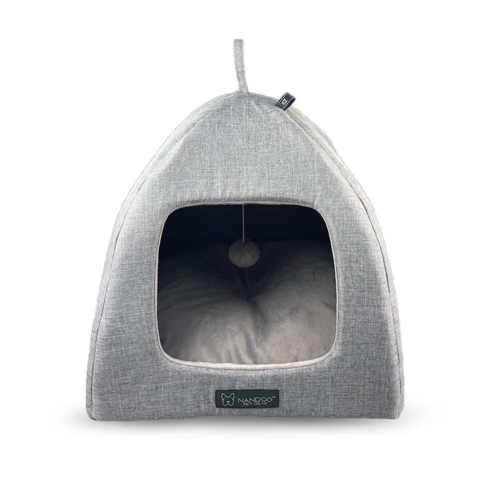 Nandog Pet Gear Cassel Cat Hut - Gray
