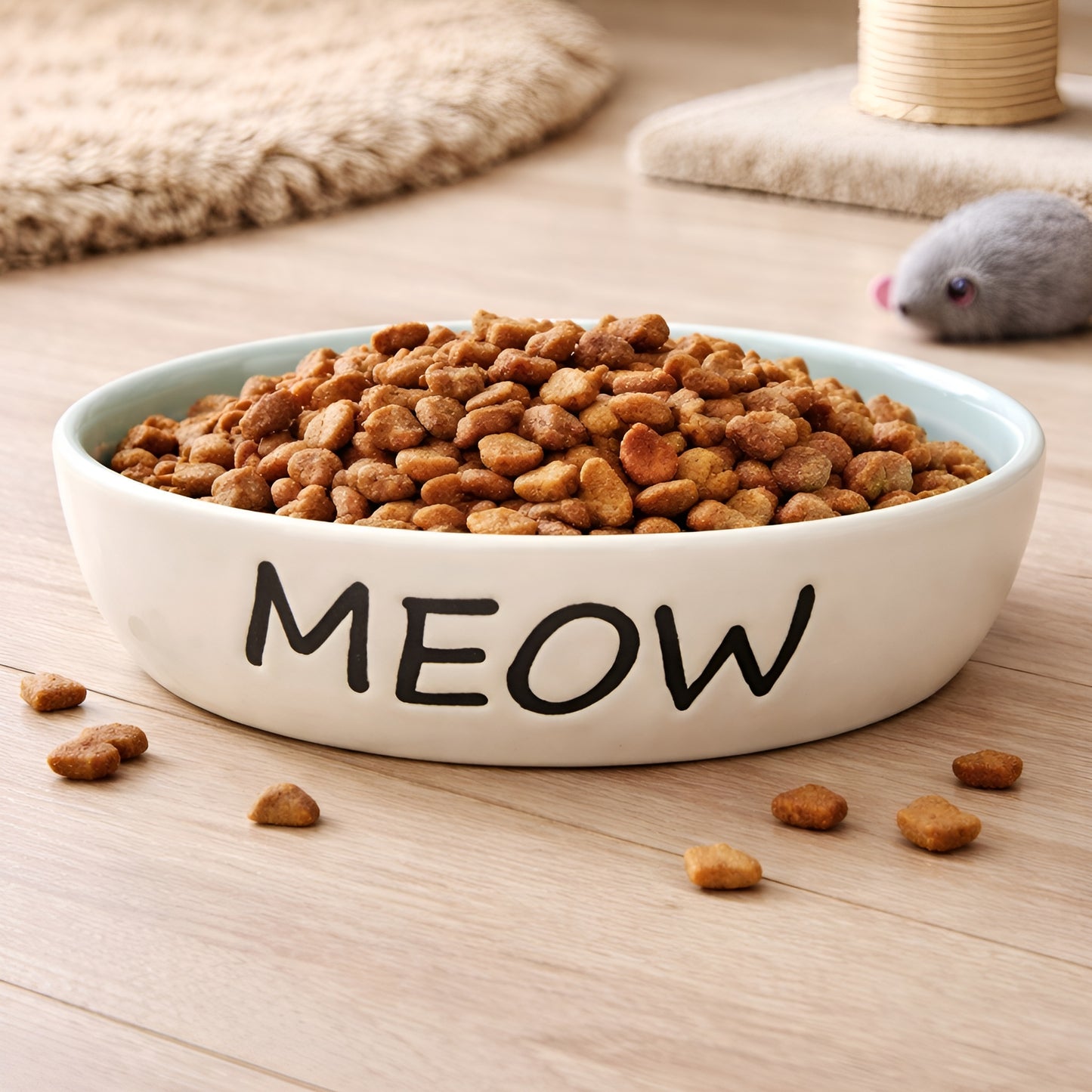 Spot Nantucket Meow Cat Dish 5" Gray