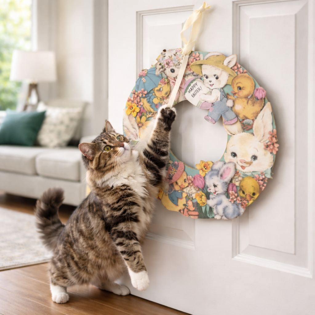 Primitives by Kathy Vintage Style Happy Easter Wreath