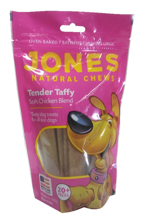 Jones Natural Chews Chicken Tender Taffy Dog Treat, 8oz