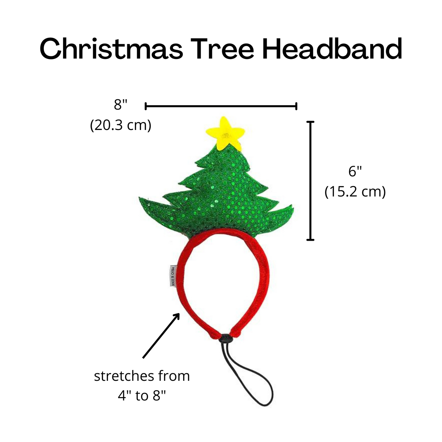 Midlee Christmas Tree Dog Headband