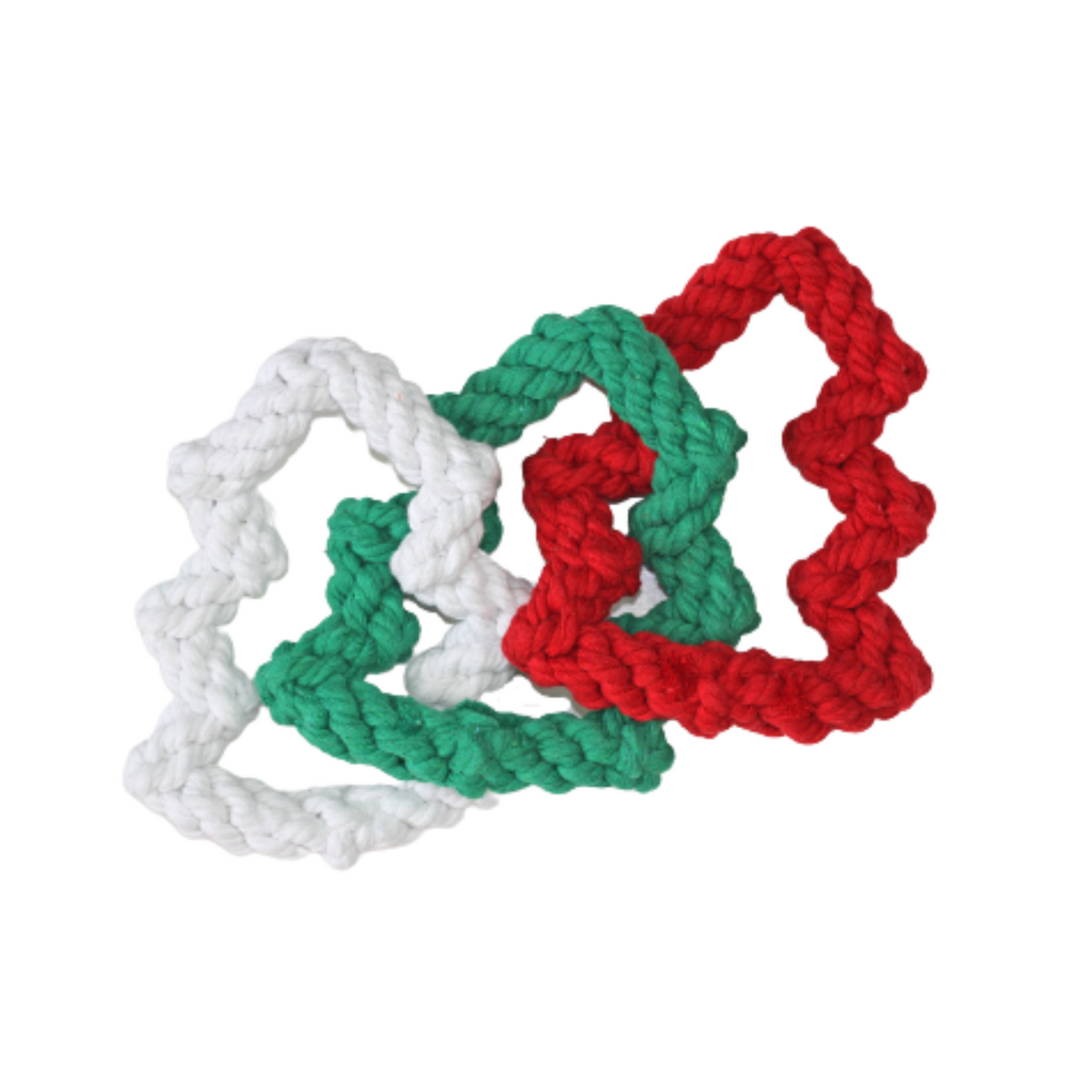 Interlocked Rope Midlee Interlocking Christmas Tree Rope Dog Toy – Midlee Designs