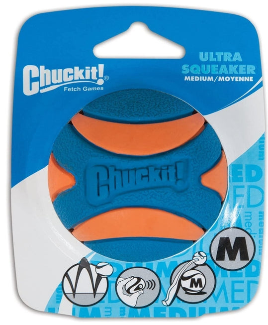 Chuckit Ultra Squeaker Ball Dog Toy - Medium (2.5" Diameter)