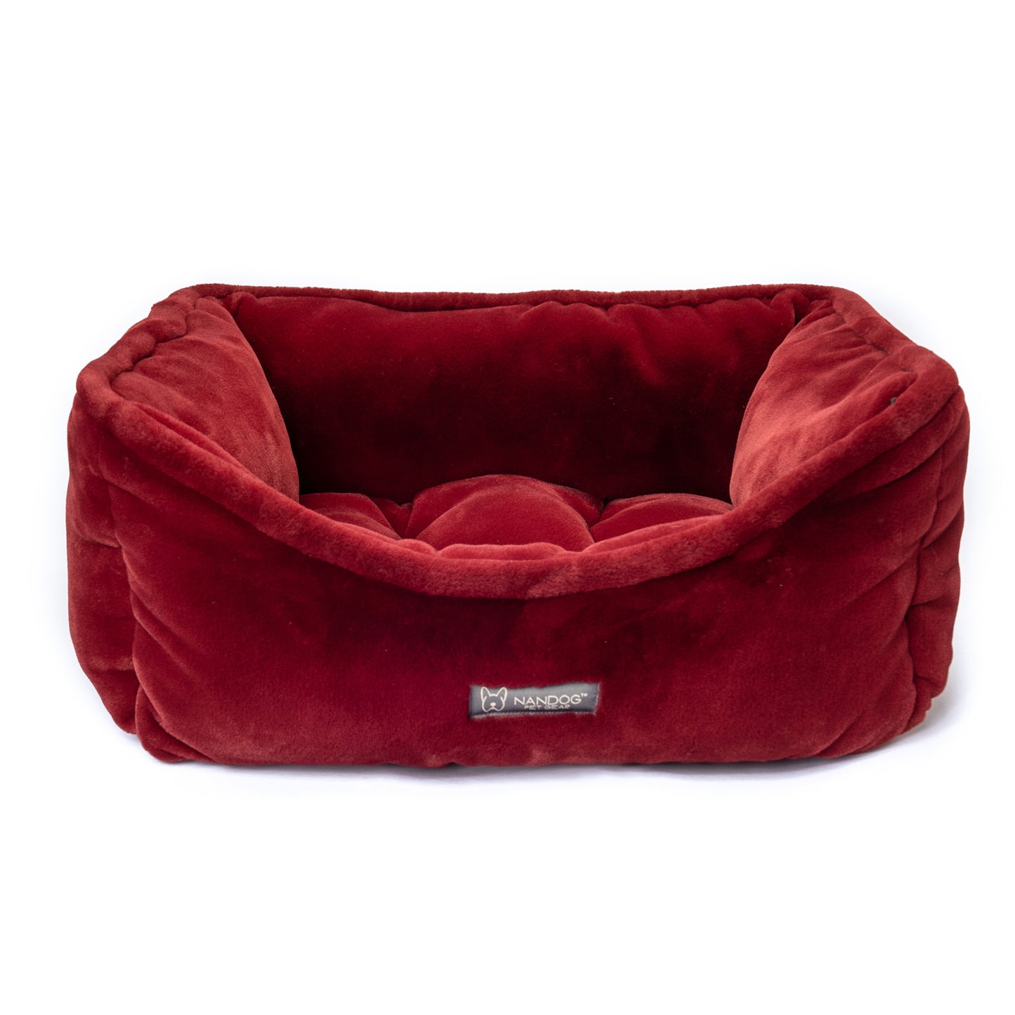 NANDOG Cloud Collection Cat and Dog Bed for Small to Medium Breeds - Burgundy