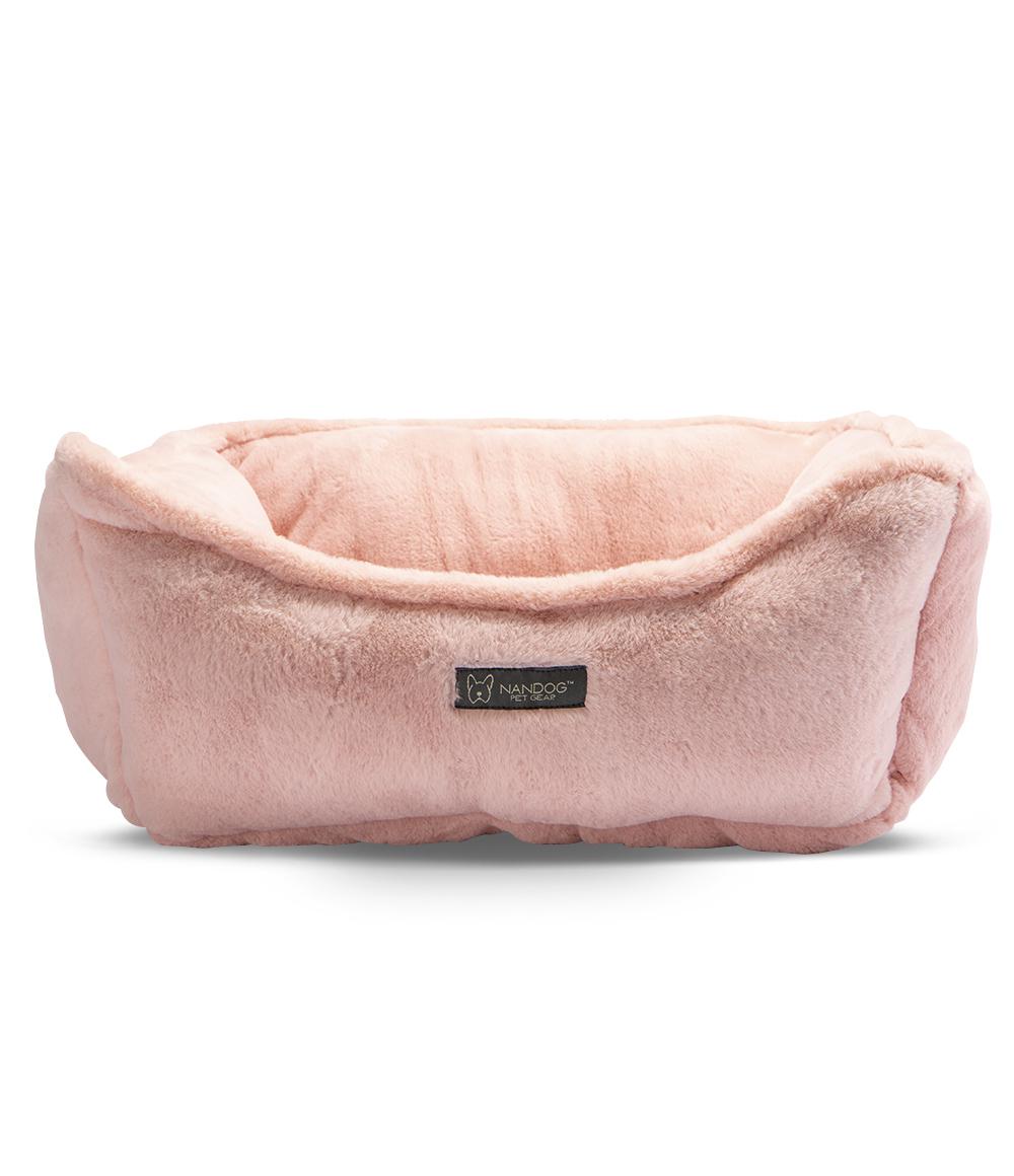 NANDOG Reversible Luxury Microplush Cloud Ultra Plush Dog & Cat Bed - Pink