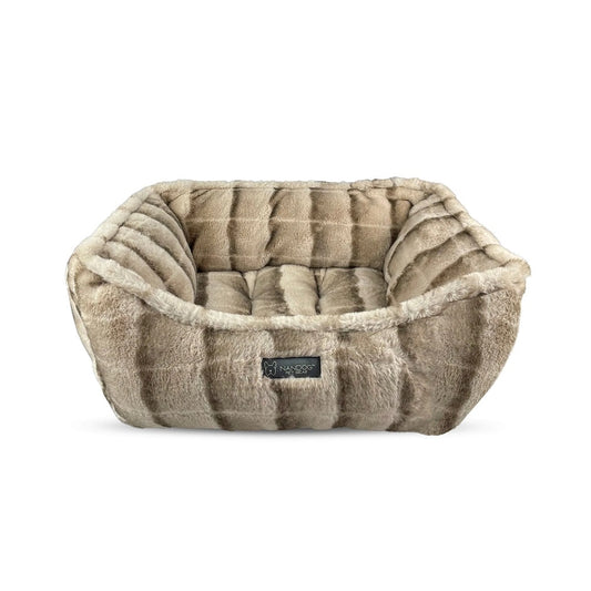 NANDOG Super Cloud Reversible Dog & Cat Bed - Tan Chinchilla