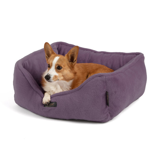 Nandog Pet Gear Cloud 2.0 Reversible  Dog Knit Bed - Taupe Purple (25 in)