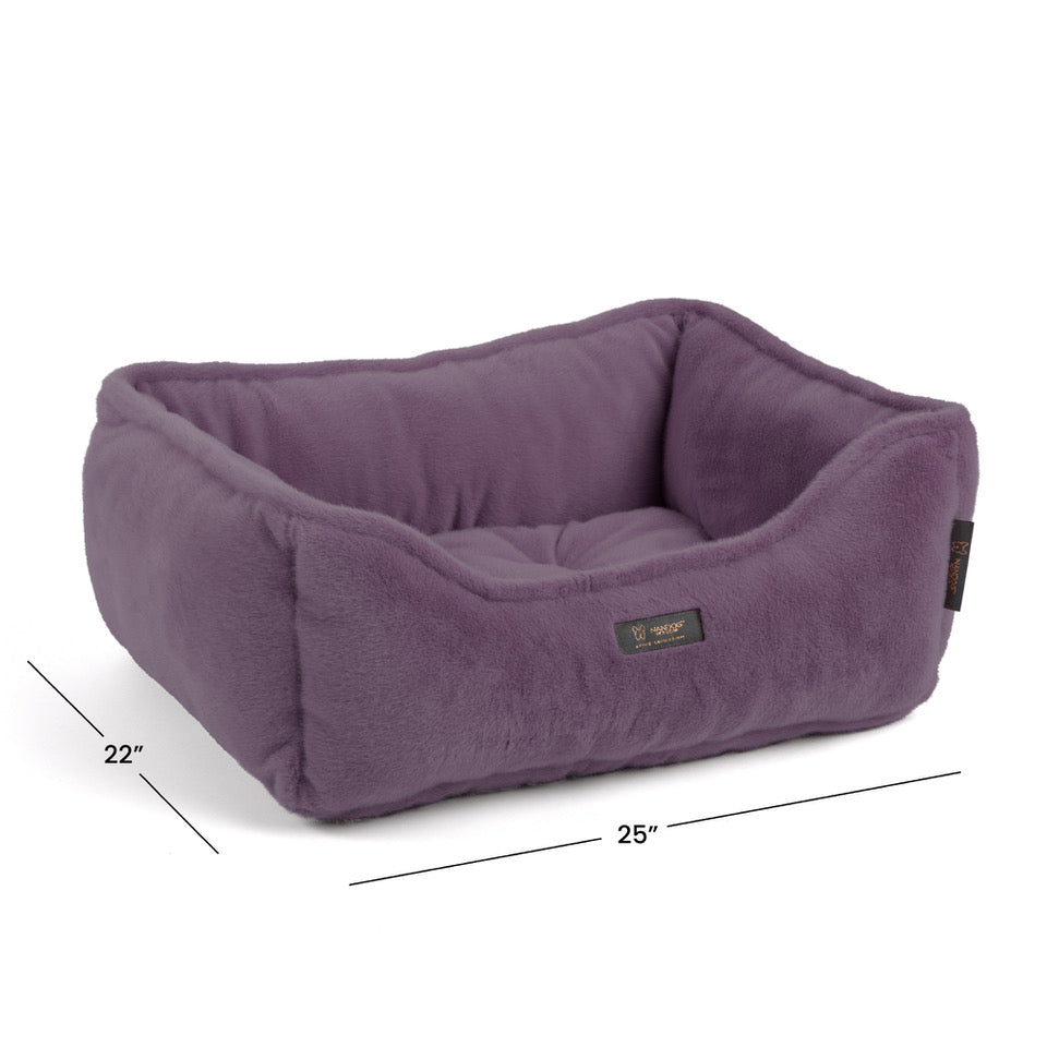 Nandog Pet Gear Cloud 2.0 Reversible  Dog Knit Bed - Taupe Purple (25 in)