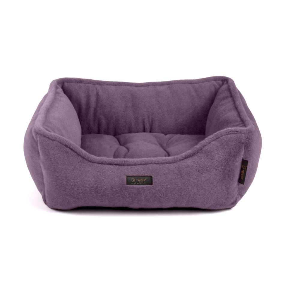Nandog Pet Gear Cloud 2.0 Reversible  Dog Knit Bed - Taupe Purple (25 in)