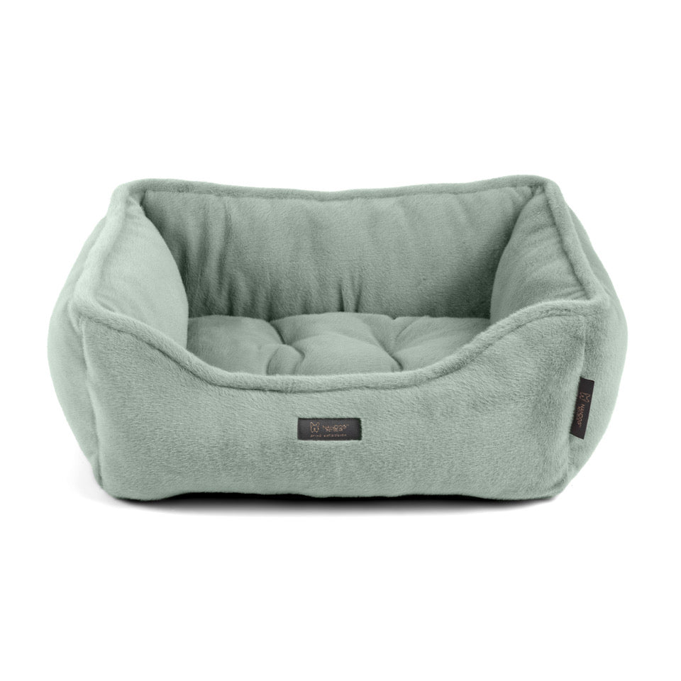 Nandog Pet Gear Cloud 2.0 Reversible  Dog Knit Bed - Taupe Green (25 in)