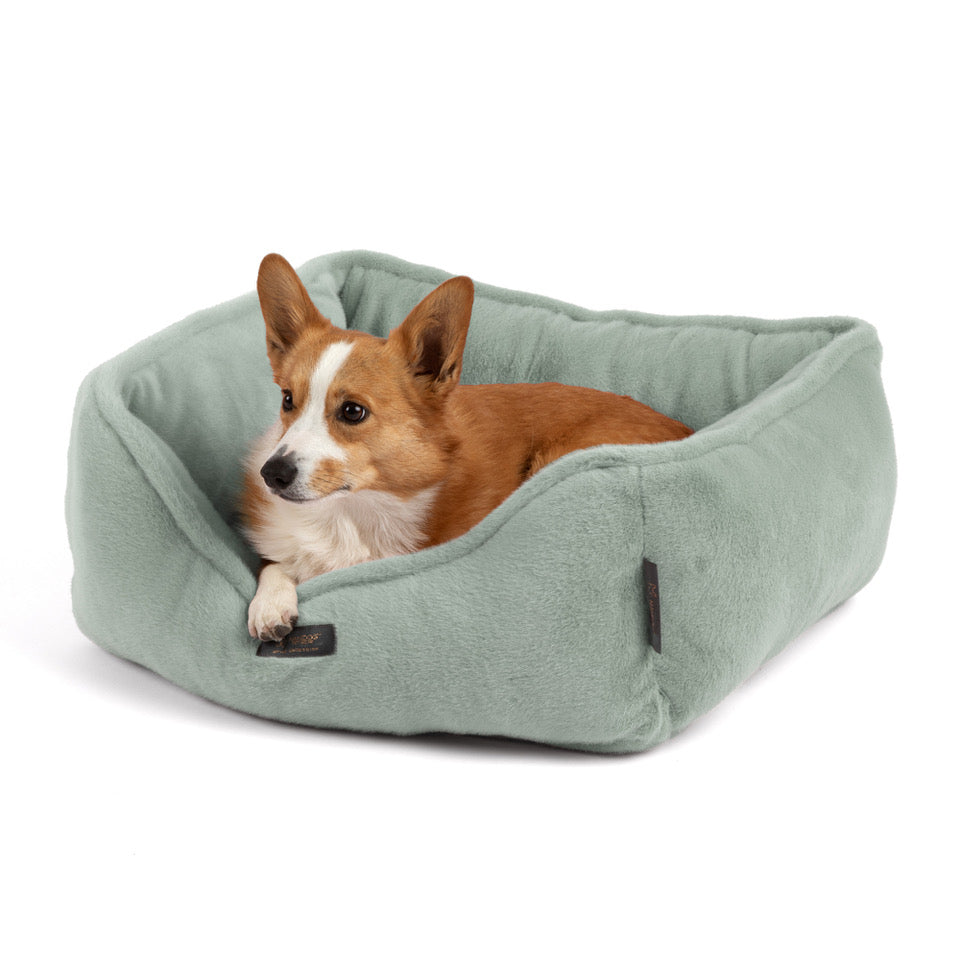 Nandog Pet Gear Cloud 2.0 Reversible  Dog Knit Bed - Taupe Green (25 in)