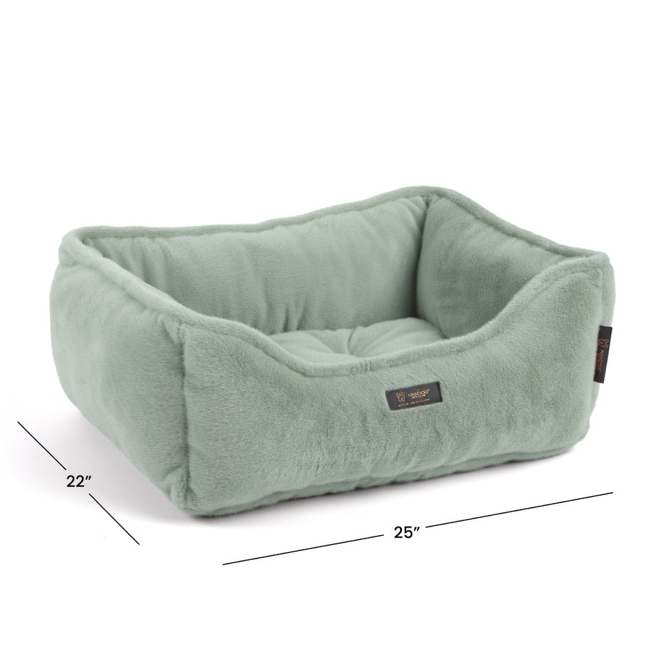 Nandog Pet Gear Cloud 2.0 Reversible  Dog Knit Bed - Taupe Green (25 in)