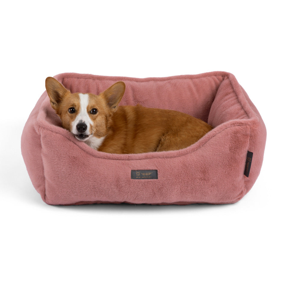 Nandog Pet Gear Cloud 2.0 Reversible  Dog Knit Bed - Taupe Pink (25 in)